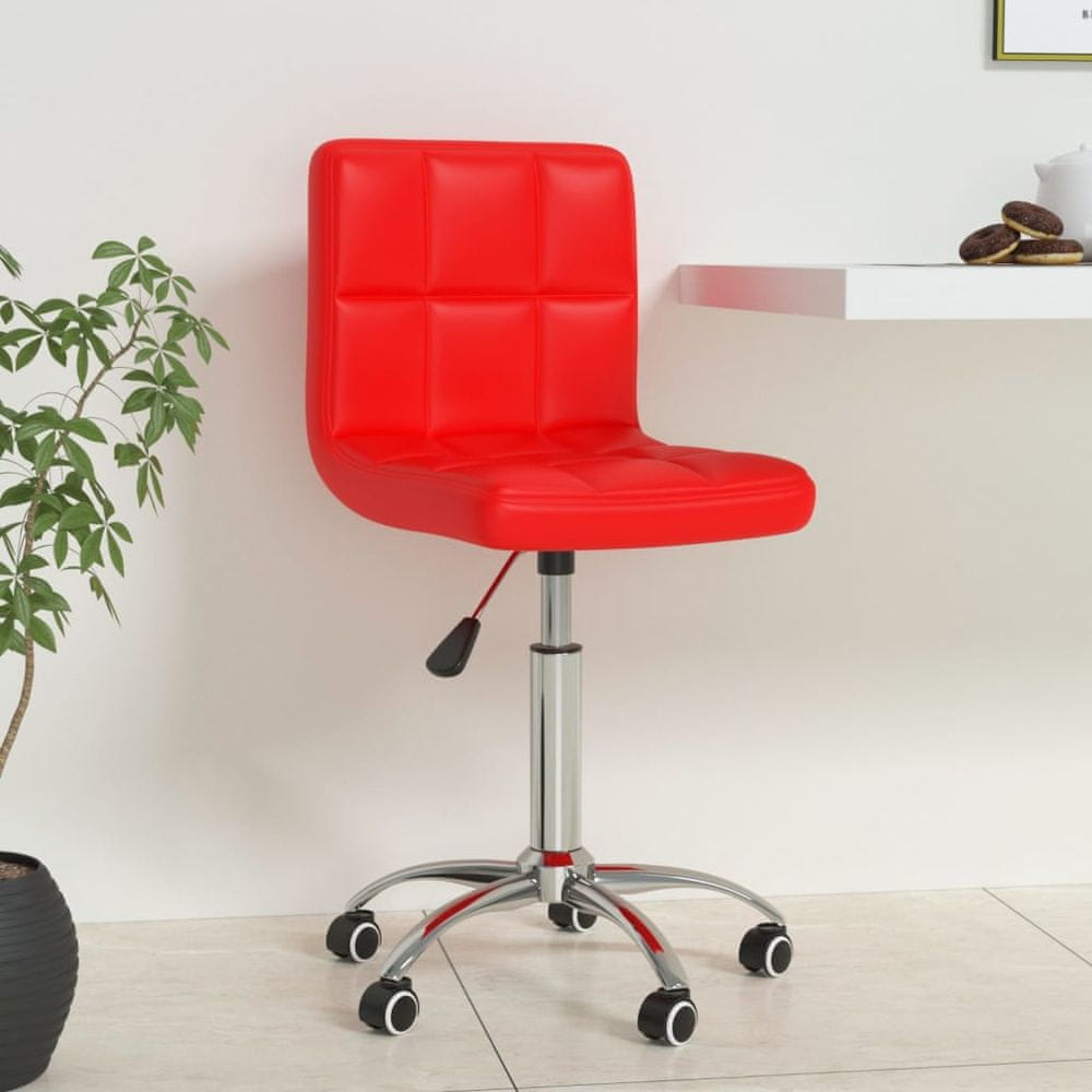 Petromila vidaXL Otočná kancelárska stolička červená umelá koža
